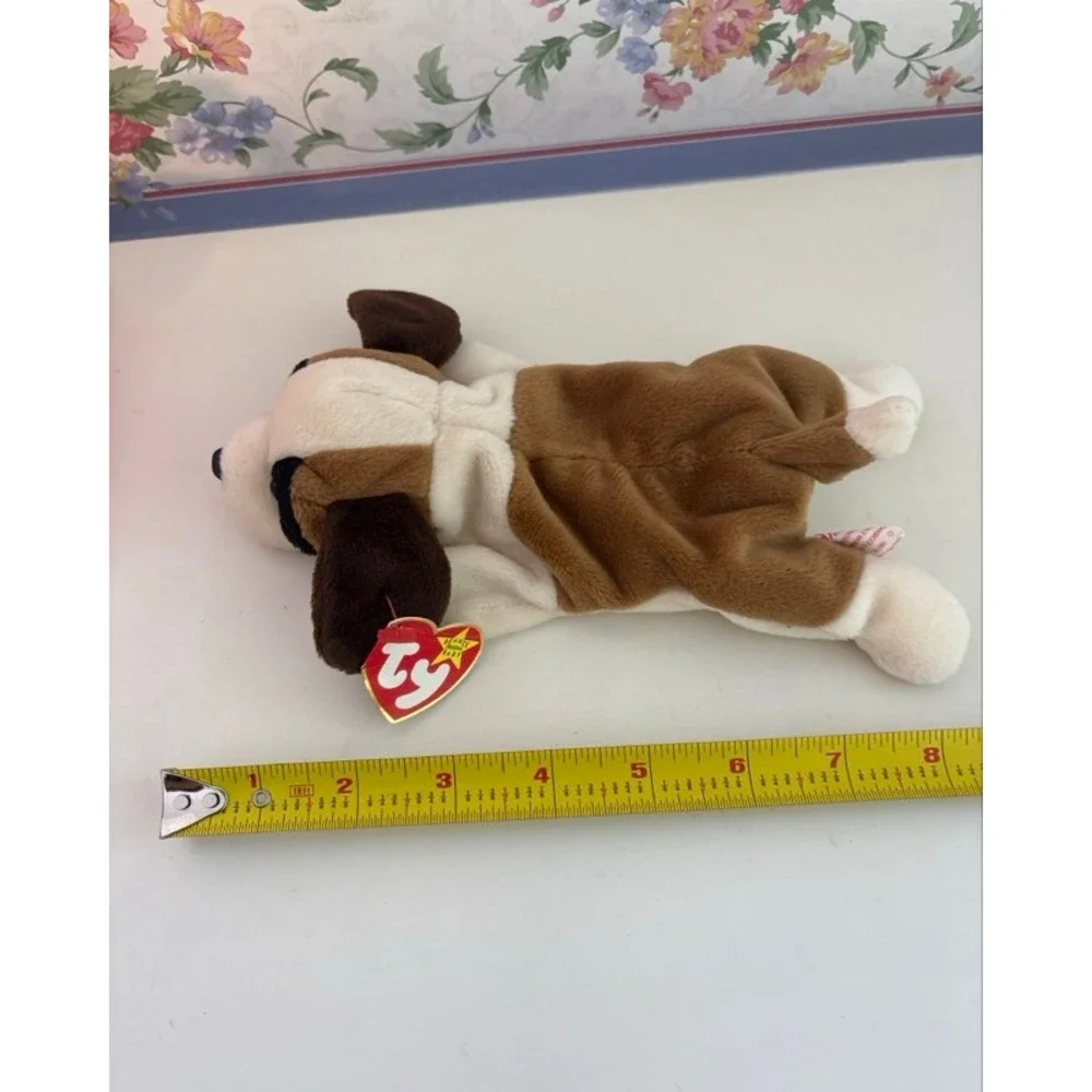 Ty Beanie Babies Lot Louie the Lion Pinky the Flamingo Bernie St Bernard Vintage